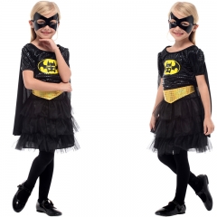 Marvel Hero Batman Cosplay Kids Anime Costume Dress For Girls