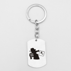 2 Colors Red Dead Redemption Cosplay Hot Game Cartoon Pendant Stainless Steel Anime Keychain