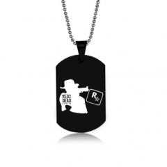 2 Colors Red Dead Redemption Cosplay Hot Game Cartoon Pendant Stainless Steel Anime Necklace