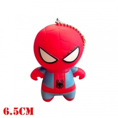 Marvel Comics Spider Man Movie Cosplay Cartoon Cute Decoration PVC Anime Keychain