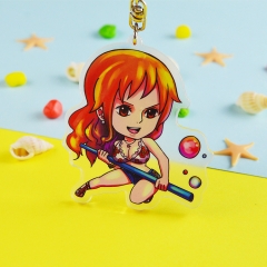 One Piece Cosplay Japanese Character Cartoon Cute Keyring Acrylic Anime Keychain