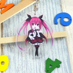 Date a Live Cosplay Cartoon Character Cute Keyring Acrylic Anime Keychain