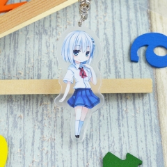 Date a Live Cosplay Cartoon Character Cute Keyring Acrylic Anime Keychain