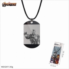 The Avengers Iron Man Stainless Steel Military Plate Cosplay Necklace
