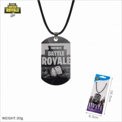 Game Fortnite Stainless Steel Military Plate Cosplay Necklace