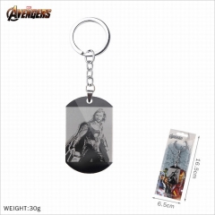 Movie The Avengers Thor Stainless Steel Military Plate Cosplay Keychain
