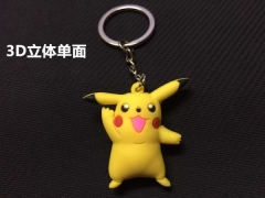 Pokemon Pikachu 3D Decoration Cartoon Pendant Soft Plastic Anime Keychain