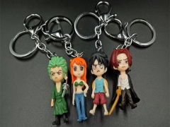 One Piece Japanese Character Cosplay Cartoon Pendant PVC Anime Keychain (Mixed Deliver)