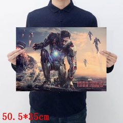 Iron Man Movie Placard Home Decoration Retro Kraft Paper Anime Poster