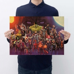The Avengers Super Hero Movie Placard Home Decoration Retro Kraft Paper Anime Poster
