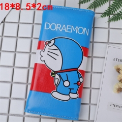 Japan Doraemon PU Leather Wallet Teenager Long Coin Purse