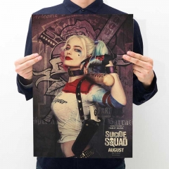 Suicide Squad Harley Quinn Movie Placard Home Decoration Retro Kraft Paper Anime Poster