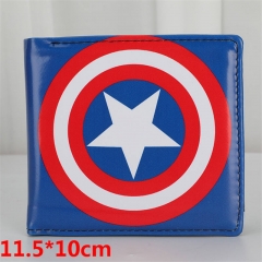 Super Hero Captain America Bifold Wallets PU Leather Short Wallet