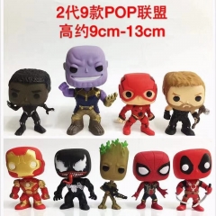 Funko POP The Avengers Super Hero 2 Generation Model Toys Statue Anime PVC Figure (9pcs/set)