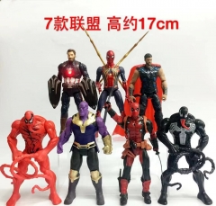 The Avengers Super Hero Cosplay Movie Model Toys Statue Anime PVC Figure (7pcs/set)
