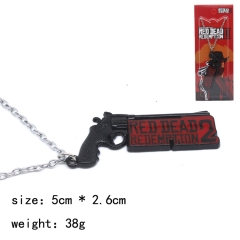 Red Dead Redemption Game Model Gun Cartoon Cosplay Decoration Pendant Anime Necklace