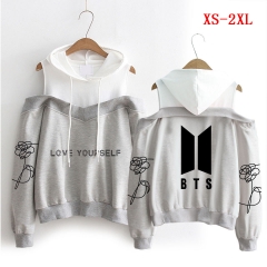 3Colors K-POP BTS Bulletproof Boy Scouts Fashion For Adult Cosplay 3D Print Strapless Shoulder Casual Style Hooded Anime Long Sleeves Hoodie