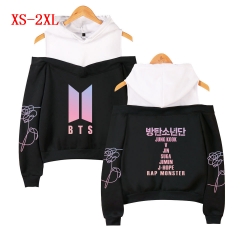 4Colors K-POP BTS Bulletproof Boy Scouts Fashion For Adult Cosplay 3D Print Strapless Shoulder Hooded Anime Long Sleeves Hoodie
