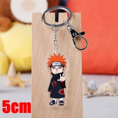 Naruto Pein Cartoon Pendant Key Ring Transparent Anime Acrylic Keychain