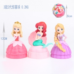 Disney Princess Surprise Doll Cosplay Cartoon Model Toy Anime PVC Figure (3pcs/set)