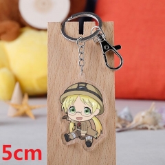 Made In Abyss Riko Cartoon Pendant Key Ring Transparent Anime Acrylic Keychain