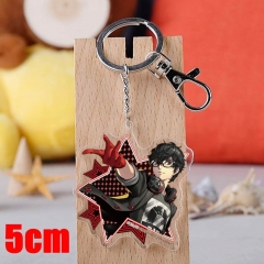 Persona 5 P5 Amamiya Ren Game Pendant Key Ring Transparent Anime Acrylic Keychain
