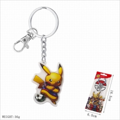 Pokemon Pikachu Cosplay Cartoon Decoration Key Ring Pendant Acrylic Anime Keychain