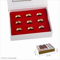 The Lord of the Rings Movie Cosplay Cartoon Decoration Finger Anime Ring (9pcs/set)