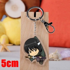 Gintama Cartoon Pendant Key Ring Transparent Anime Acrylic Keychain