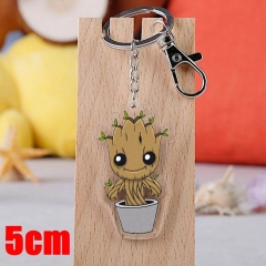 Marvel Comics Guardians of the Galaxy Groot Movie Pendant Key Ring Transparent Anime Acrylic Keychain