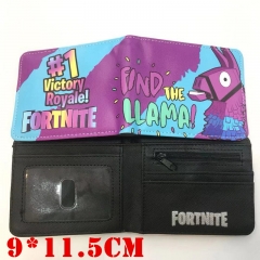 Fortnite Game Colorful Cosplay Cartoon Wallets PU Leather Coin Purse Bifold Anime Wallet
