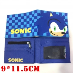 Sonic Game Cosplay Cartoon Wallets PU Leather Coin Purse Bifold Anime Wallet