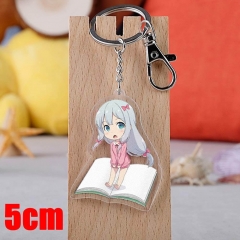 Eromanga Sensei Izumi Sagiri Cartoon Pendant Key Ring Transparent Anime Acrylic Keychain