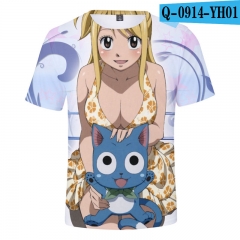 Fairy Tail Fashion 3D Tshirts Cartoon Short Summer T shirts