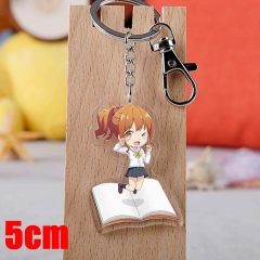 Eromanga Sensei Jinno Megumi Cartoon Pendant Key Ring Transparent Anime Acrylic Keychain