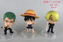 One Piece Cartoon Model Toys Japanese Anime PVC Figures (3pcs/set)