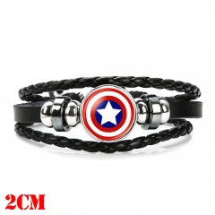 Marvel Comics Captain America Movie Time Gem Weaving Bangles Cosplay Anime Bracelet
