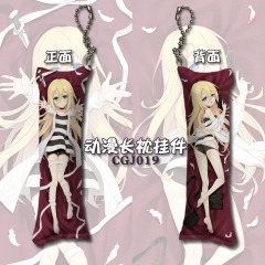 Angels of Death Cosplay Cartoon Design Decoration Key Ring Anime Square Pillow Pendant Keychain