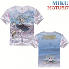 Hatsune Miku Short Sleeves Cosplay Anime Cartoon T Shirt
