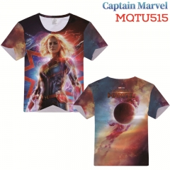Captain Marvel Short Sleeves Cosplay Anime Cartoon T Shirt