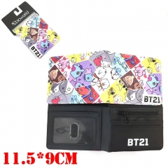 K-POP BTS BT21 Bulletproof Boy Scouts PU Leather Wallet