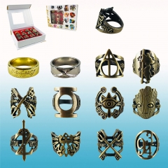 12pcs/set Wholesale Cartoon Jewelry Fashion Decoration Anime Ring