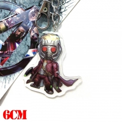 Marvel Comics Guardians of the Galaxy Star-Lord Movie Pendant Key Ring Anime Acrylic Keychain