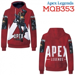 Apex Legends Game Cosplay Cartoon Long Sleeves Unisex Patch Pocket Hooded Hoodie