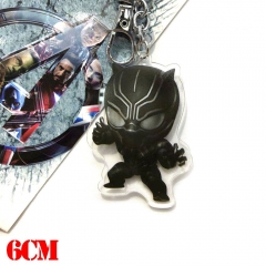 Marvel Comics Black Panther Movie Pendant Key Ring Anime Acrylic Keychain