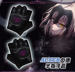 Fate Stay Night Alter Cartoon Surrounding Winter Cosplay Anime Half Finger Gloves