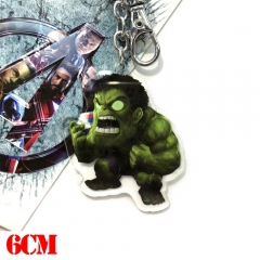 Marvel Comics The Hulk Movie Pendant Key Ring Anime Acrylic Keychain