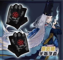 Onmyoji Cartoon Surrounding Winter Cosplay Anime Half Finger Gloves