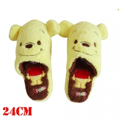 Winnie the Pooh Cartoon Kawaii Indoor Shoes Warm Anime Plush Slipper