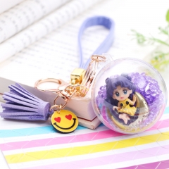 Pretty Soldier Sailor Moon Crystal Ball Pendant Key Ring Cartoon Anime Keychain